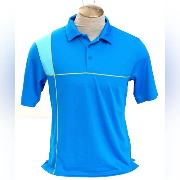 Under Armour Golf Heatgear Blue Short Sleeve Polo Shirt Men's Sz large . - Picture 1 of 4
